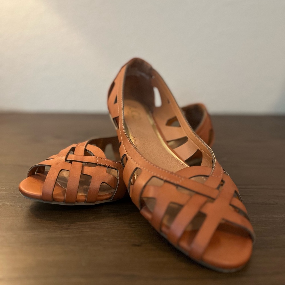 Sugar Women's Brown Cutout Flats